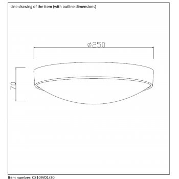 LEX ceiling light 1xE27 D23cm Black  08109/01/30 - obrázek