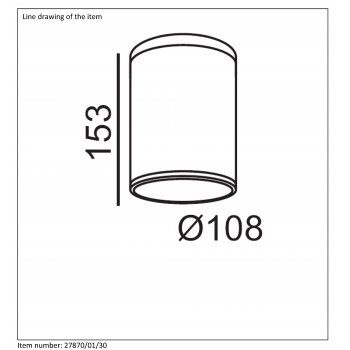 TUBIX Ceiling Light IP54  27870/01/30 - obrázek