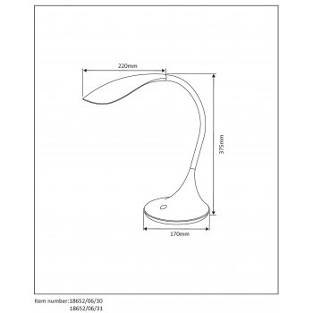 EMIL Desk Lamp LED 6W 3000K 18652/06/31 - obrázek