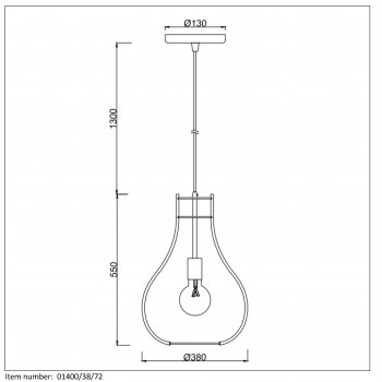 BODO Pendant E27 D38 H55cm 01400/38/72 - obrázek