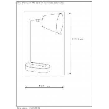 CONA Table lamp E14 L19 W10  71645/01/31 - obrázek