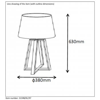 COFFEE Table Lamp E27 D38 31598/81/97 - obrázek