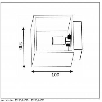 XERA Wall light Square 1x9-G9 H10 23253/01/31 - obrázek