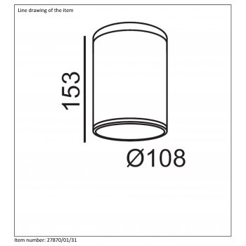 TUBIX Ceiling Light IP54  27870/01/31 - obrázek