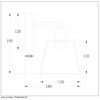 VITRI Wall Light E14 H19,5cm O13cm  71265/01/17 - obrázek