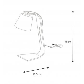 NORDIC Table Lamp E14 W20 H43cm 06502/81/31 - obrázek