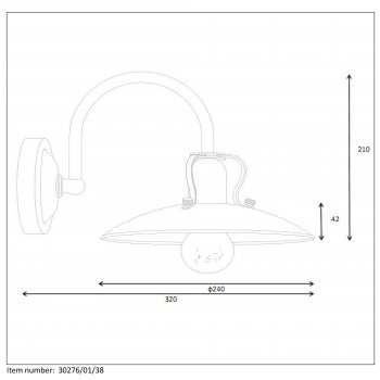 RÖMER Wall Light E27 O24cm Cream 30276/01/38 - obrázek