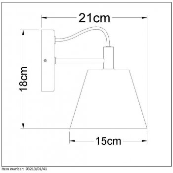 POSSIO Wall Light E14 O15 H18cm  03213/01/41 - obrázek