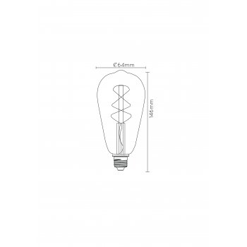 Bulb LED ST64 5W 260LM 2200K Amber - obrázek