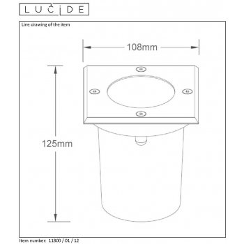 BILTIN In Ground Lite square GU10/35W L1 - obrázek