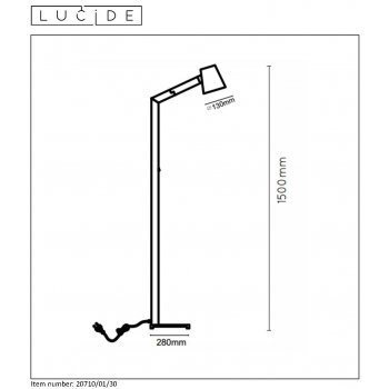 MIZUKO Floor Lamp E14 H150cm Black - obrázek