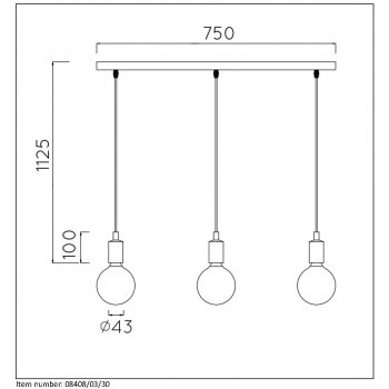 FIX MULTIPLE H?geleuchte 3xE27/60w Schw - obrázek