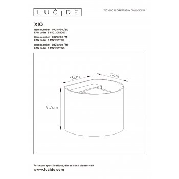 XIO Wall Light Round G9/4W 380LM 2700K B - obrázek