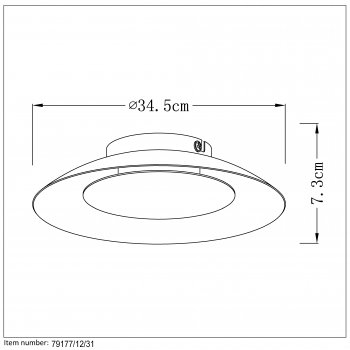 FOSKAL Ceiling Light LED 6W D34.5cm Whit - obrázek