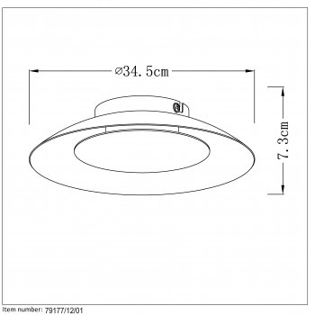 FOSKAL Ceiling Light LED 6W D34.5cm Bras - obrázek