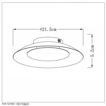 FOSKAL Ceiling Light LED 6W D21.5cm Whit - obrázek