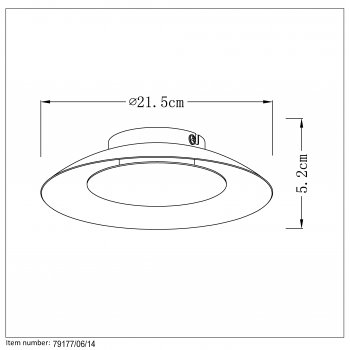 FOSKAL Ceiling Light LED 6W D21.5cm Silv - obrázek