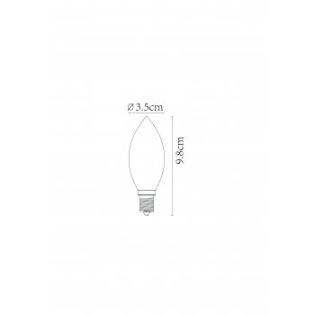 Bulb C37 Filament Dimmable E14 4W 320LM - obrázek