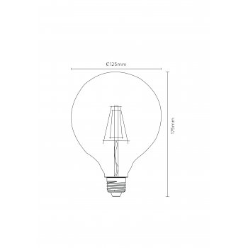 Bulb LED G125 Filament E27/5W 500LM 2700 - obrázek