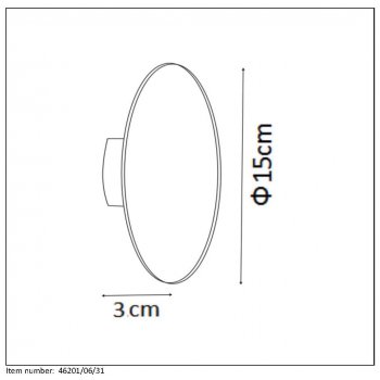 EKLYPS LED Wall Light D15cm 6W 360LM 300 - obrázek