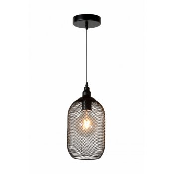 MESH Pendant E27 D15cm H29cm Black - obrázek