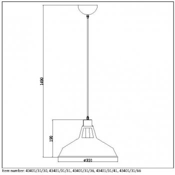 BRASSY-BIS Pendant E27 D31cm  Black - obrázek