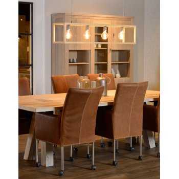 ORIS Pendant 4xE27 L120cm Veneer Wood - obrázek