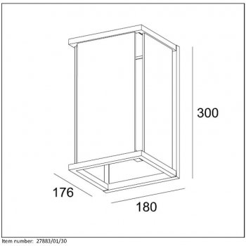 CLAIRE Wall Light LED IP54 E27 Black - obrázek