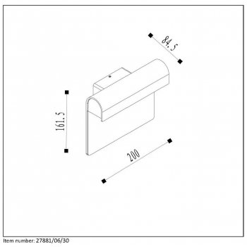 THESI LED Wall Light  6W IP54 3000K Blac - obrázek