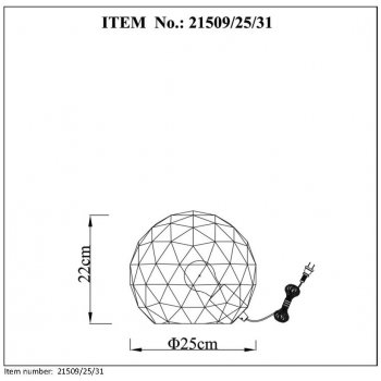 OTONA Table Lamp D25cm E27/60W White - obrázek