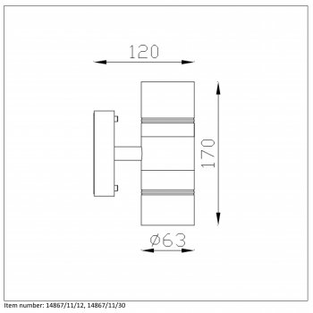 ARNE-LED Outdoor Wall lamp 2xGU10/5W 350 - obrázek