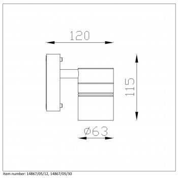 ARNE-LED Outdoor Wall lamp 1xGU10/5W Bla - obrázek