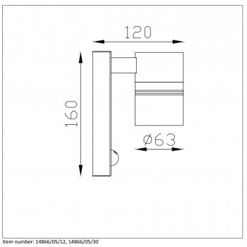 ARNE-LED Wall Light +IR 1xGU10/5W 2700K - obrázek