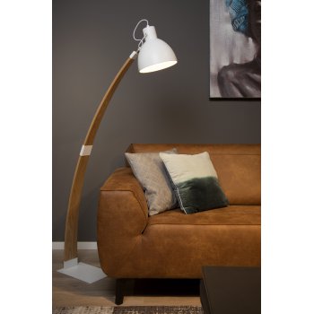 CURF Floorklamp E27/60W Plywood-Metal Wh - obrázek