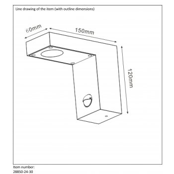 TEXAS-IR Wall Light IP54 H12 L15 LED 6W Black - obrázek