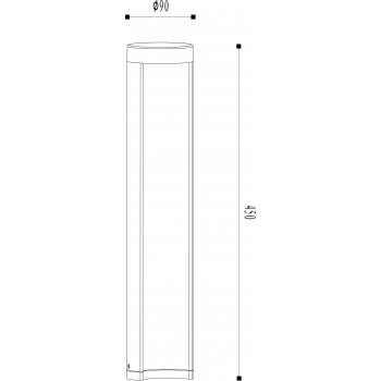 COMBO Post LED 7W IP54 3000K H45 D9 cm - obrázek