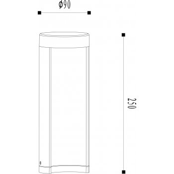 COMBO Post LED 7W IP54 3000K H25 D9 cm - obrázek