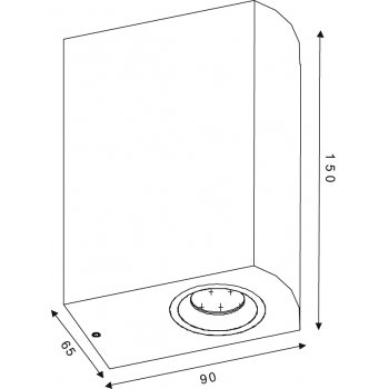 ZORA-LED Wall Light 2xGU10/5W L9 W6.5 H1 - obrázek