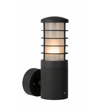 SOLID Wall Light IP54 E27 H25 W15cm Blac - obrázek