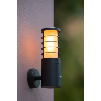 SOLID Wall Light IP54 E27 H25 W15cm Blac - obrázek