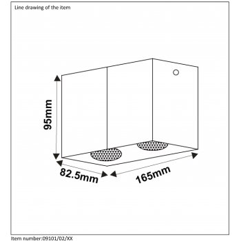 BODI Ceiling Light Square 2xGU10excl Whi - obrázek