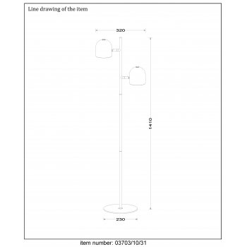 SKANSKA-LED Floor lamp 2x4W H140cm White - obrázek