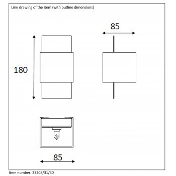 CUBO Wall light 1xG9/40W in White/out Bl - obrázek