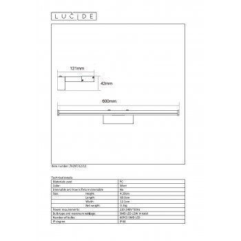 ONNO Mirror Light LED 12W L60cm 3000K 960LM - obrázek