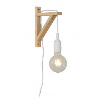 FIX Wall Light E27 excl. H22cm Wood/ White - obrázek