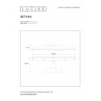 BETHAN Wandlicht LED 8W L46.5c - obrázek