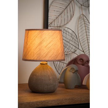 RAMZI Table Lamp E14 H26cm Brown - obrázek