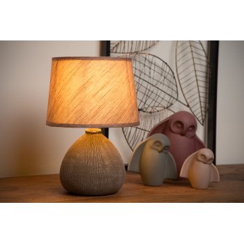 RAMZI Table Lamp E14 H26cm Brown - obrázek