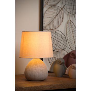 RAMZI Table Lamp E14 H26cm Cream - obrázek