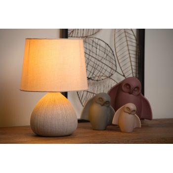 RAMZI Table Lamp E14 H26cm Cream - obrázek